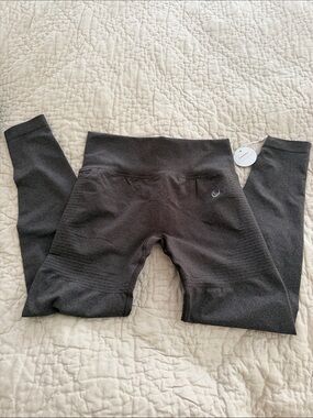 NWT LAZULI High-Waist Brown Women's Leggings with Seam Detailing
